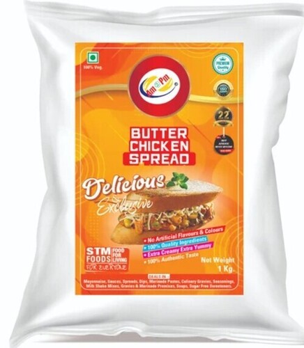 Butter Chicken Spreads - Creamy & Spicy Emulsion Dip, Yellow Color - Ideal for Sandwich Use, Suitable for All Age Groups