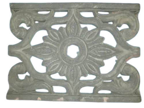 Cement Grill Jali - 24x18 Inches, Gray Rectangular Shape, Easily Assembled