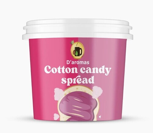 Cotton Candy Chocolate Spread - 1 kg 100% Vegetarian Eggless Smooth Pink Paste with Cotton Candy Flavor
