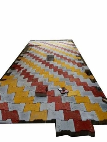Dumble Interlocking Tile - Cement, 60mm Thickness, Yellow, Gloss Finish | Acid-Resistant, Firebrick, Heat Insulation, Wear-Resistant, Exterior Application