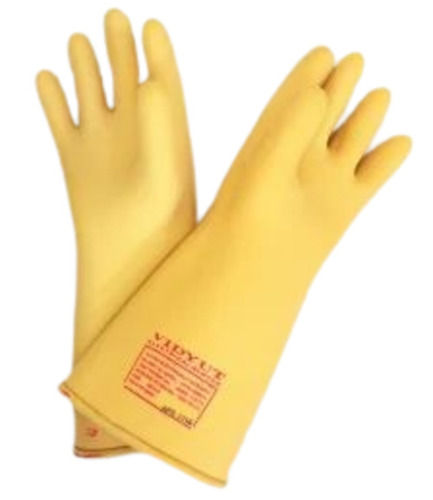 Electrical Gloves - Rubber Material, Customized Size | Durable, Very Good Quality, Fine Finished, Washable, Light Weight, Full Finger, Standard Design, Plain Pattern