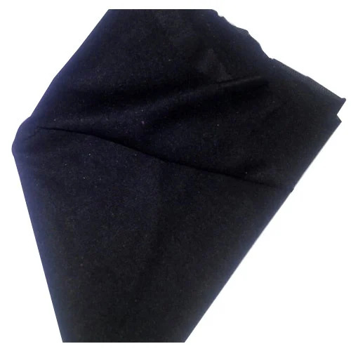 Polyester Fabric - 100% Polyester, Bright Black Color | Smooth Texture, Tear Resistance, Shrink Resistance, Knitted Style, Washable