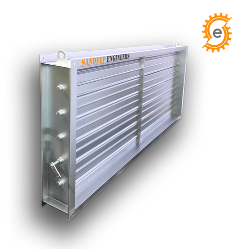 GI Damper Manual - Galvanized Iron Customized Size Grey | Durable Fire-Resistant Design with Temperature-Sensitive Closing Mechanism Easy Maintenance