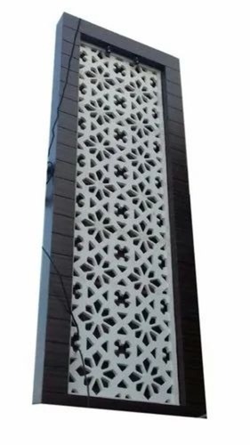 GRC Rectangle Jali - 25mm Thickness, White Color, Anti-Slip Finishing