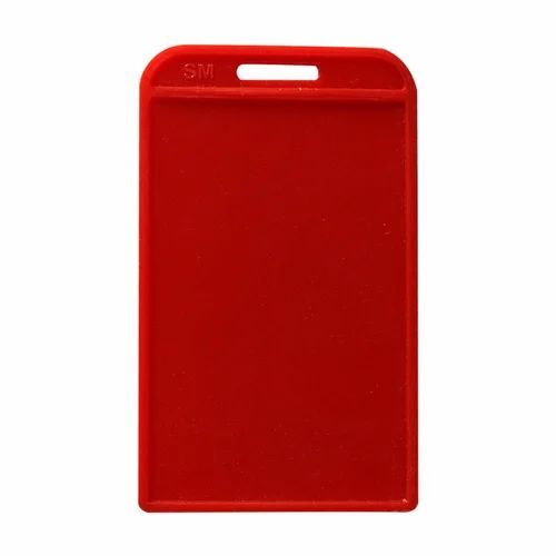 ID Badge Card Holder - PVC Material, Standard Size, Red Color | Eco-Friendly, Bright Pages, Ideal for Home, Office, School