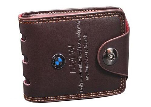 Mens Leather Bifold Wallet - Leather Material, Standard Size, Brown Color | Polished Finish, Durable and Comfortable Design, Attractive Over Flap Closure