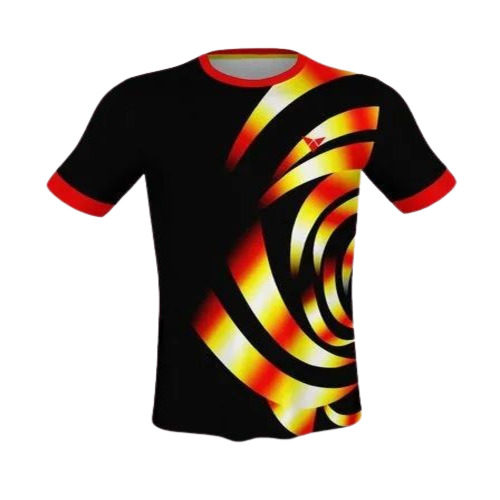 Mens Sublimation Sports T Shirts - Full Sleeves Nylon, Floral Pattern, Black Color | Unisex, Round Collar, Ideal for Casual Baseball Wear