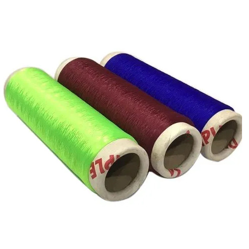 Polyester Crimp Dyed Yarn - 150 Denier, Multicolor, Semi-Dull Lustre, 1st Grade | Durable, Washable, Ideal for Stitching