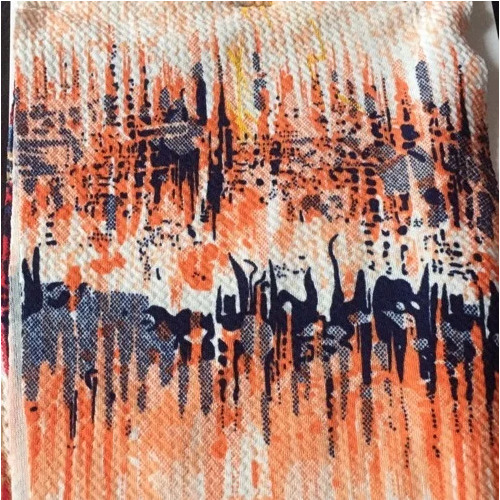Printed Lycra Fabric - 44-56 Inches Wide, Multicolor | Stretchable, Comfortable, Moisture-Wicking, Durable, Easy to Care For, Perfect for Activewear, Swimwear, and Lingerie