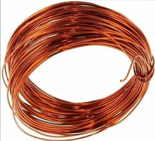 Round Copper Wire - High Electrical Conductivity, Highly Flexible & Corrosion Resistant | Up to 200Â°C Temperature Rating, Low Electrical Resistance, Bright Copper Color