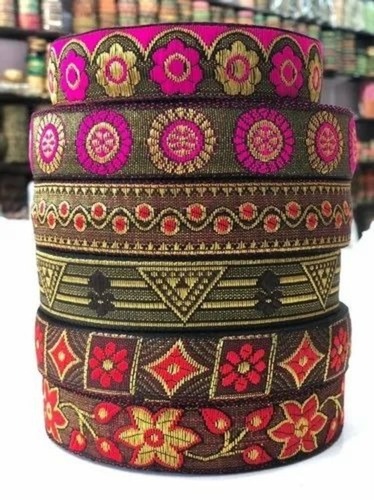 Maharani Zari Lace - 1 Inch Width, All Colors | Designer Quality, Print Pattern, Customizable