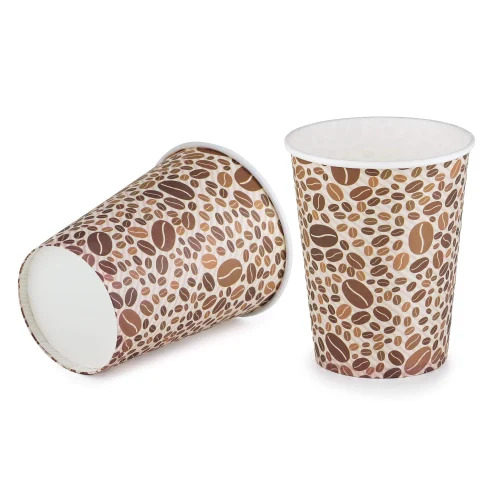 120ml Printed Coffee Paper Cup - Material: Paper, Size: 120ml, Color: Multicolor | Features: Disposable, Pattern Type: Printed, Used for Drinking Beverages