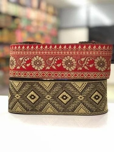 3 Inch Maharani Lace - Zari Material, 0.80 mm Size, All Color Options | Designer Pattern, Customizable Design, Good Quality