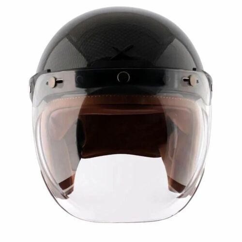 Black Open Face Helmet - Fiberglass, XL Size, Matte Black | New Condition, Very Good Quality, Durable, Fine Finished