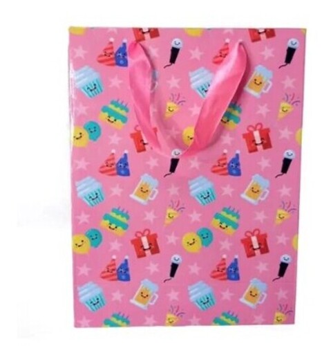 Designer Gift Paper Bag - Customized Size, Multicolor Pattern-Printed Design | Recyclable Material, Rope Handles, Perfect for Gifting