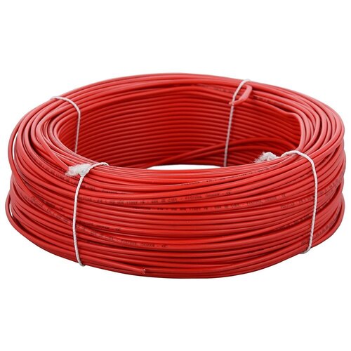 Electrical Wire - PVC Insulated, Red Color | High Conductivity, Flame Retardant, Flexible Design, Heat and Corrosion Resistant, Low Resistance, Stranded or Solid Core