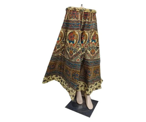 Elephant Printed Cotton Skirt - 120 GSM, All Sizes Available | Multicolor, Skin Friendly, Stitched, Casual Wear for Summer