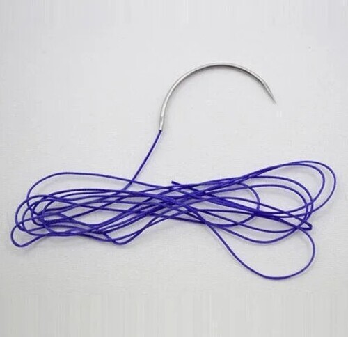 Medical Suture - Polyester Material, 76 cm Size, Disposable Sterilization with Ethylene Oxide | New Condition, Portable for Medical Usage