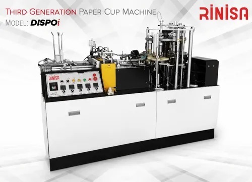 Paper Cup Machine - PE Coated Paper, 0-100 ml Cup Size, 2.3 Ton Weight | 500+ Pieces per Hour, Automatic Grade, 1 Year Warranty