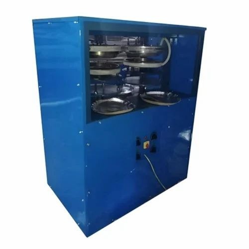 Paper Dona Machine - 4 Inch Paper, Blue Color, Automatic Grade with Two Dies | Three Phase Electric Motor, Standard Cutting Size