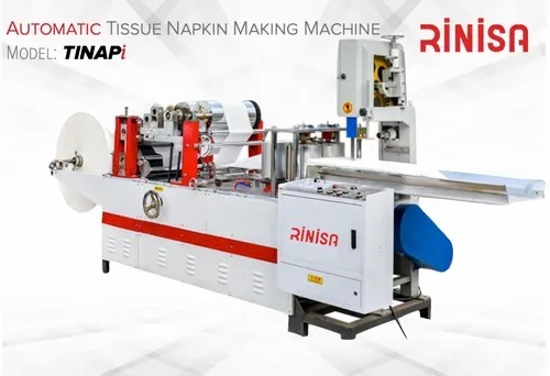 Paper Napkin Making Machine - 4.5 KW Power, 440 V, 500-700 Pieces/Minute | Automatic Grade, 1 Year Warranty, Standard Cutting Size, White