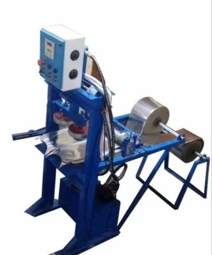 Paper Plate Circle Cutting Machine - MS Material, 2000 Pieces/Hour Capacity, Blue Color | Semi-Automatic, Standard Cutting Size