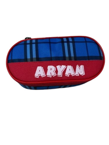 Pouch Tiffin - Canvas, 8.5x4x3 Inches, Red | Durable, Stainless Steel, Fine Finished, 3 Compartment