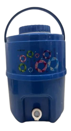 Printed Plastic Water Jug - 20 Liter, Blue Color | Durable Design with Fine Finished Surface and Plastic Handle