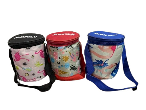 Round Insulated Tiffin Pouch - Stainless Steel Inner