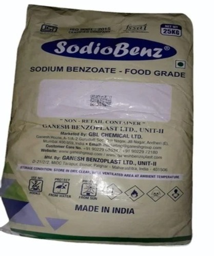 Sodium Benzoate - Premium Quality Powder for Food Applications | Food Grade, Optimum Purity, Room Temperature Storage