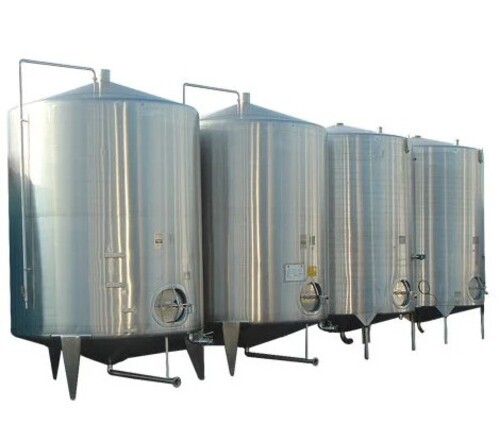 Vertical Chemical Storage Tank - 5000-10000 Liter Capacity, Industrial Application, New Silver Finish, Customized Size