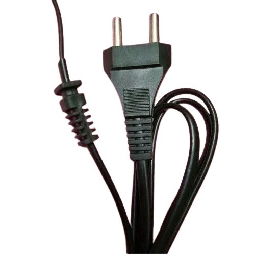 2 Pin Power Cord - Electric, 1.5 Meter Cord Length | Durable Copper Conductor, Black Pvc Insulation And Jacket, 220 Voltage