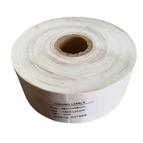 38x38mm Chromo Barcode Labels - White, 80 GSM Material | Waterproof, Medium Size for Barcode Scanners, One-Sided Adhesive