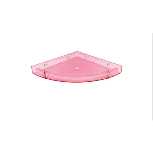 Acrylic Corner Shelf - Triangle Shape, Transparent Color | Wall Mounted Bathroom Fitting by Awell