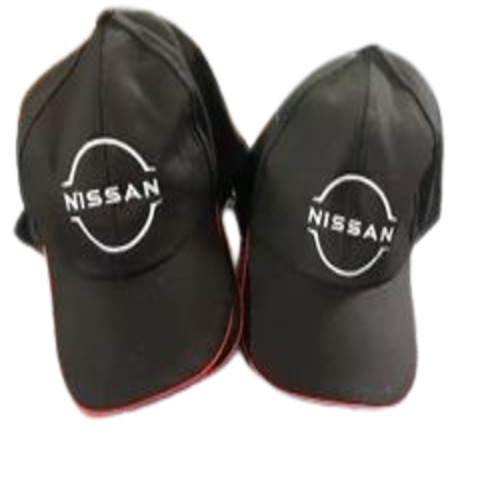 Black Promotional Cap - Cotton Material, Free Size, Printed Design | Unisex Formal Summer Hat, Attractive and Stylish