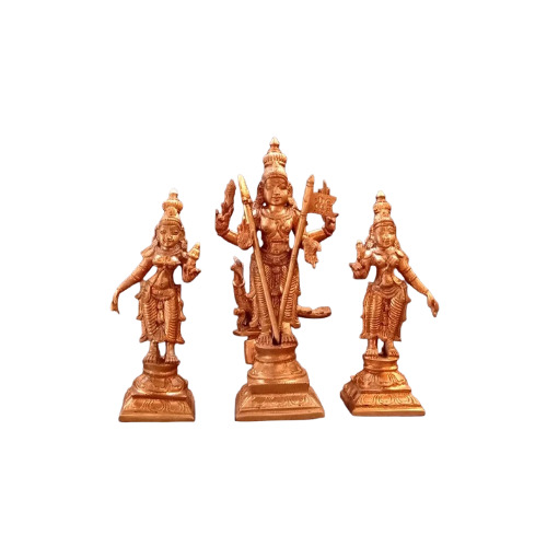 Bronze Murugan Valli Devanai Set