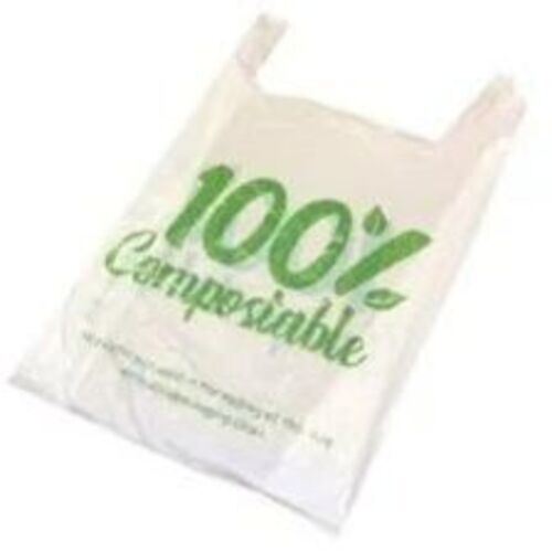 Compostable Bags - Machine Made, Plain & Printed in White | Customizable Size for Household Use