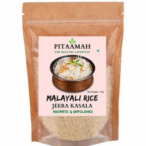 Jeerakasala Rice - 1 Kg Polished and Unpolished White Rice | Organic 100% Purity 12 Months Shelf Life Ideal for Cooking
