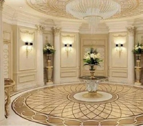 Marble Inlay Flooring Medallion