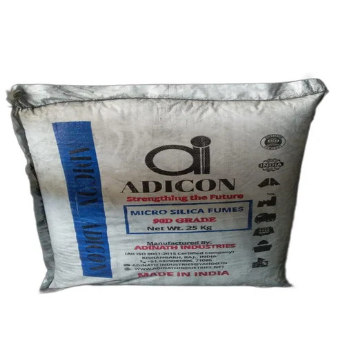 Micro Silica Fume 92 D - 25 Kg Bag , 90% Purity, Gray Powder With Grade Standard 92 D For Versatile Construction Applications