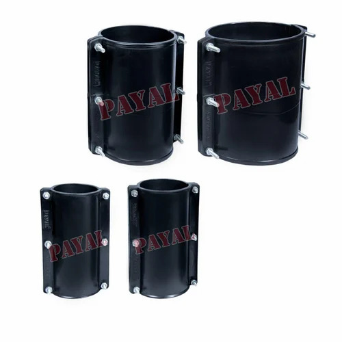 Pipe Repair Clamp - Polypropylene 160 mm Size Black Color | Ideal for Agricultural Applications Boxed Packaging