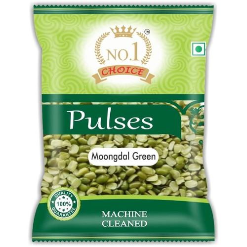 Split Green Moong Dal - 500 g Packets, High in Protein, Organic, 98% Purity, Oval Shape, Splitted, Green Color, Shelf Life of 3 Months, Stored at Room Temperature