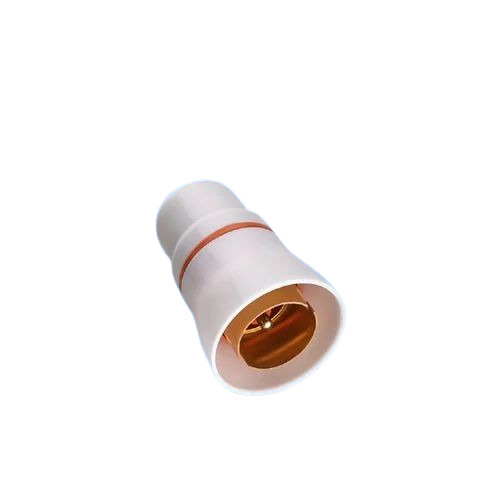 White Lamp Bulb Holder - Polycarbonate, Customized Size, Energy Saving Light | Modern Round Design, Durable Finish