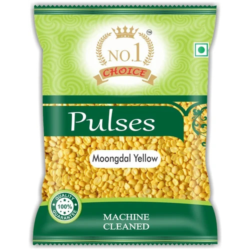Yellow Moong Dal - Organic Dried, High in Protein | 500gm PP Bag, Splited, Round & Oval Shape, 1 Year Shelf Life