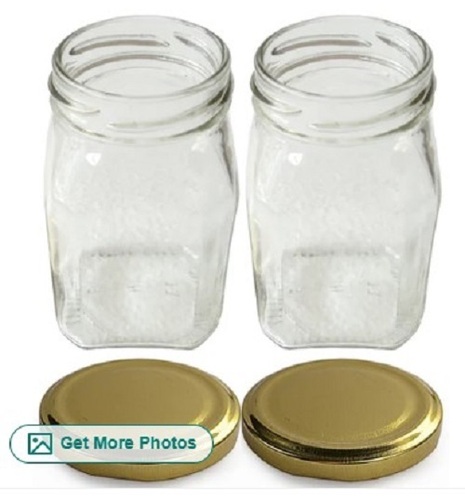 250 ML Glass Square Honey Jar - Glass Material 250 ml Size Transparent Color | Lightweight Design Pocket-Friendly Rates Timely Delivery