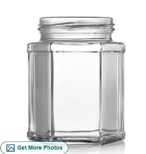 250 Ml Hexagonal Glass Honey Jar - Glass Material, 250 Ml Size, Transparent Color | Pattern: Plain, Industrial Use: Beverage, Timely Delivery, Quality Tested
