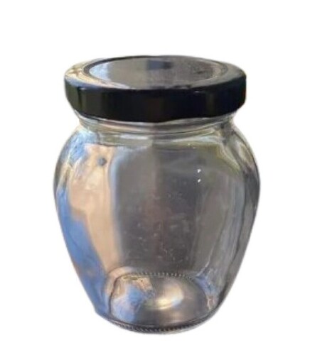 350 ML Transparent Glass Matki Ghee Jar