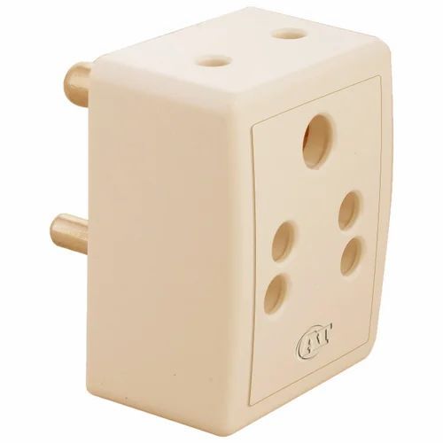 5 Pin Plug Socket - Pvc Material, Rated Voltage 240v, Light Brown Color | Durable Design, 1 Year Warranty, Fine Finishing