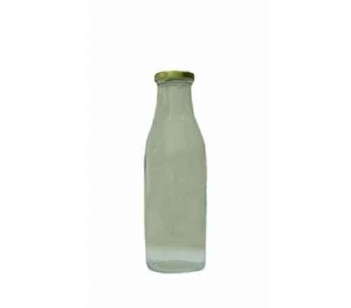 500ml Glass Milk Bottle - Transparent Glass, 500ml Size | New Condition, Plain Pattern, Quality Tested