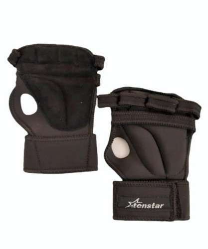 Black Gym Gloves - Neoprene, Free Size, Black | Breathable, Flexible, Half Finger Style, Perfect for Exercise and Sports